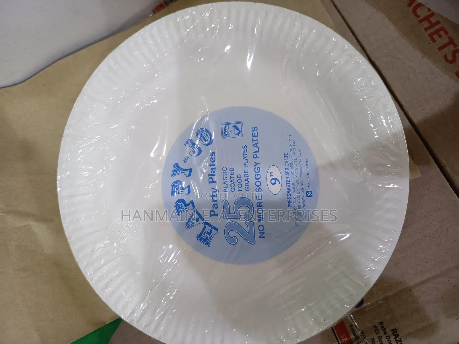 25 PCS Biodegradable Paper Plate Eco Friendly
