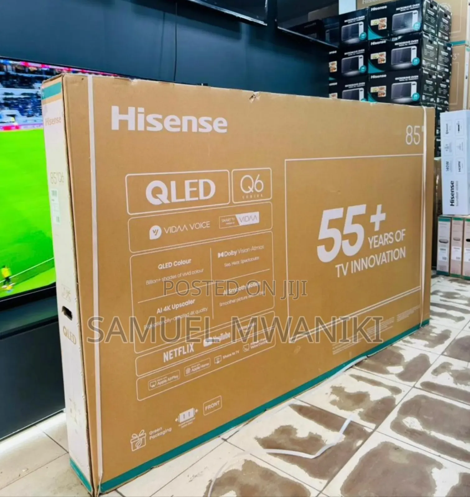 Hisense 85" Qled Uhd Vidaa Smart Tv
Frameless Screen Latest Model