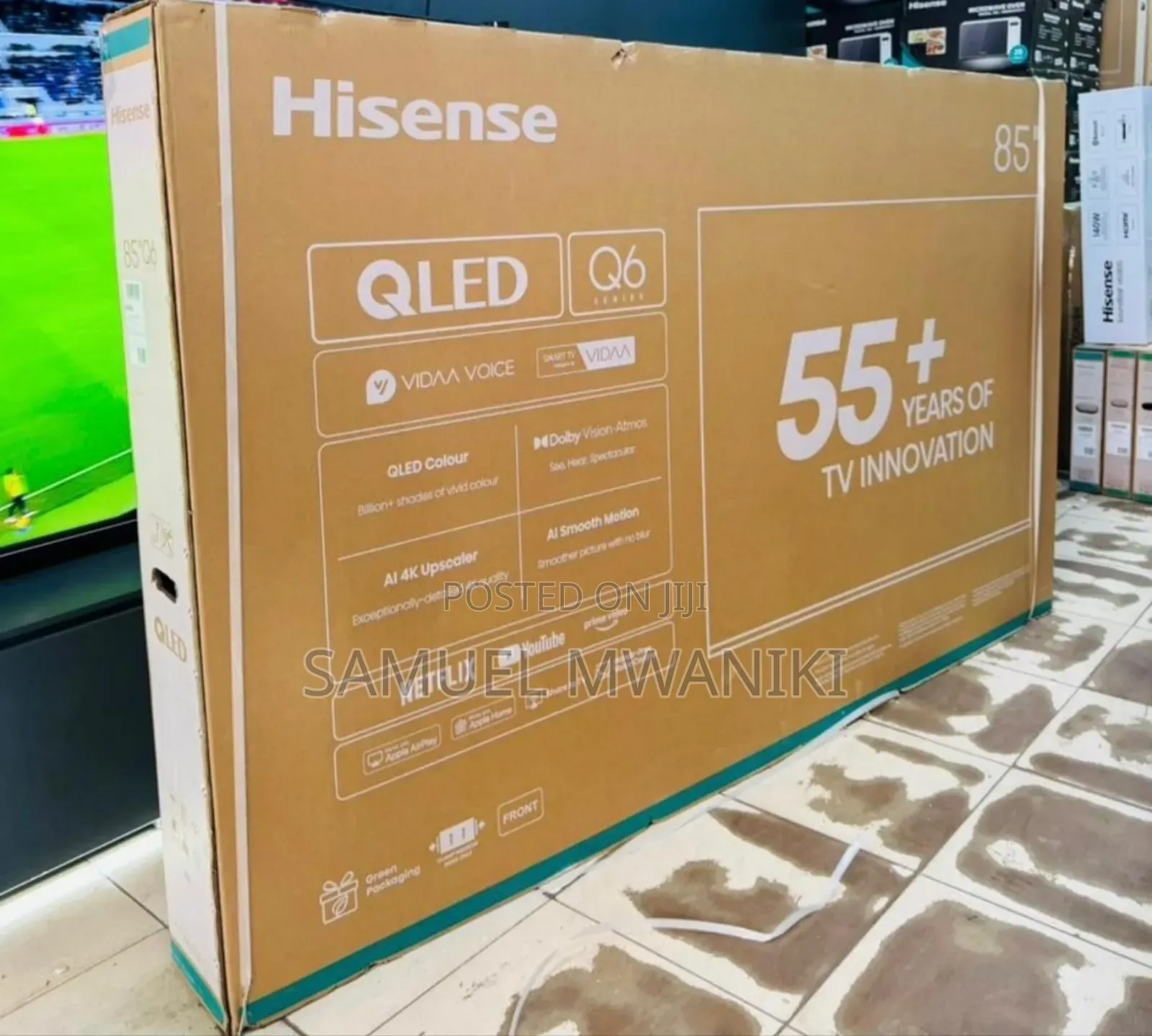 Hisense 85" Qled Uhd Vidaa Smart Tv
Frameless Screen Latest Model