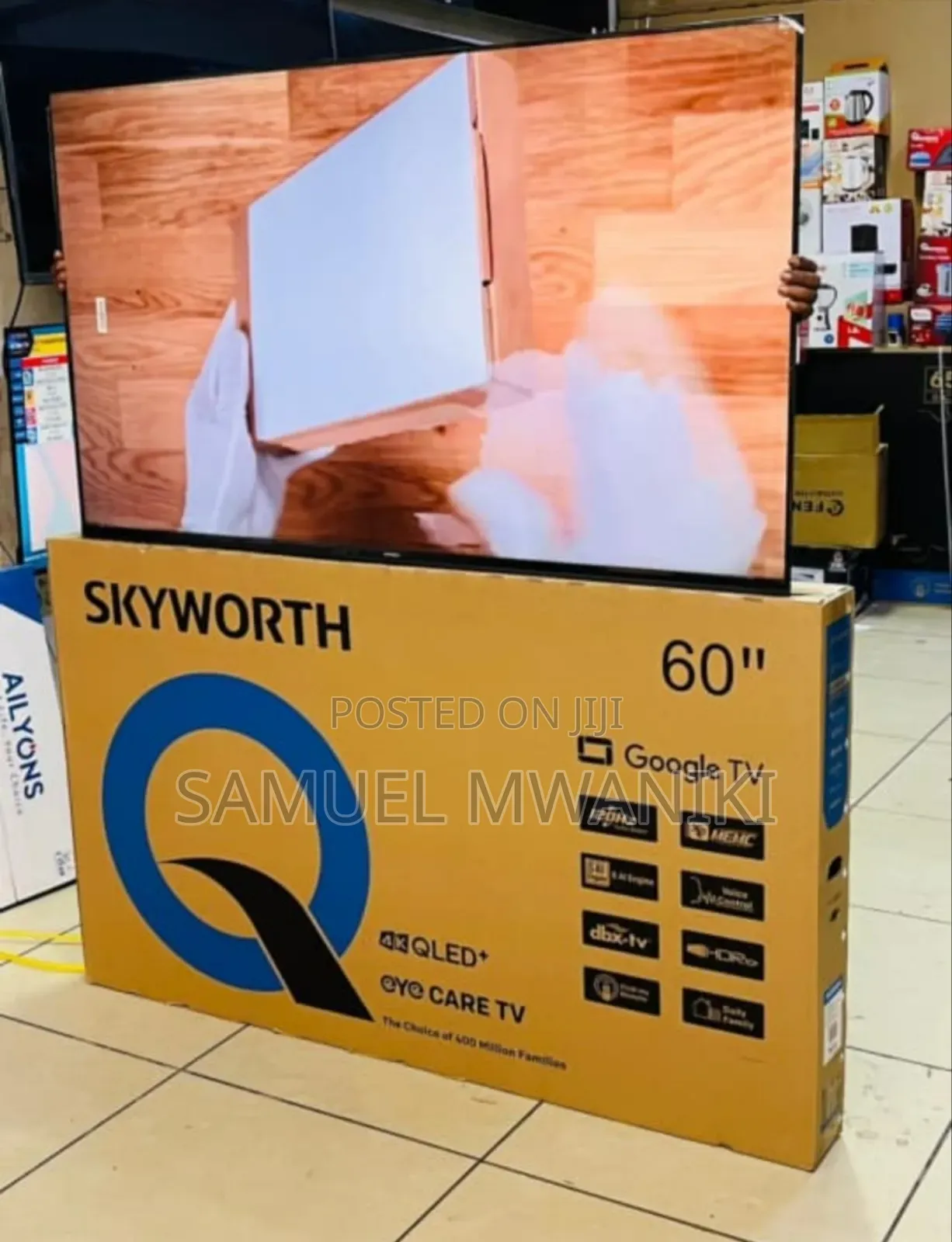 Skyworth 60" Qled Uhd Google Tv Hdr10+ Chromecast Latest 120hz