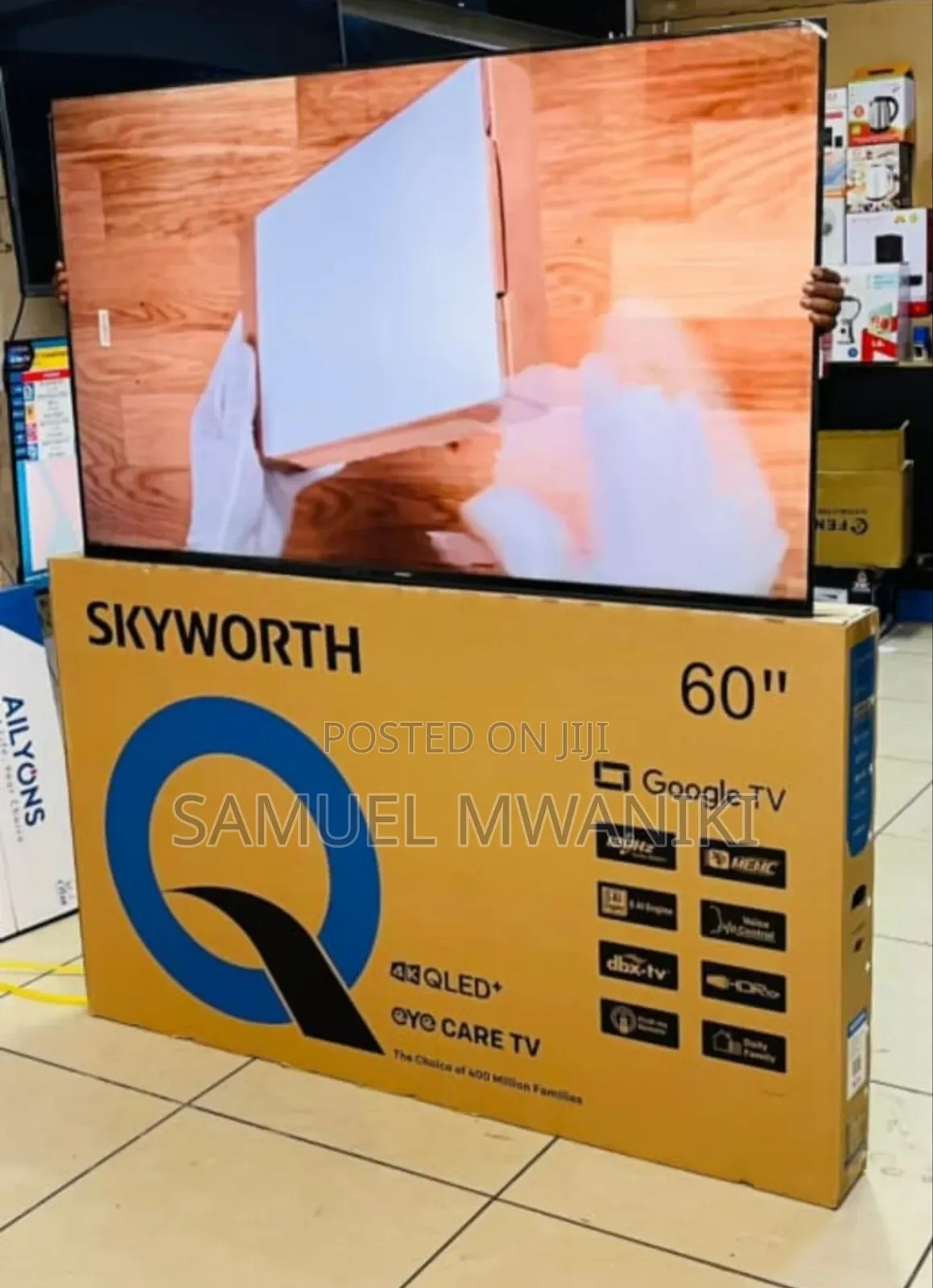 Skyworth 60" Qled Uhd Google Tv Hdr10+ Chromecast Latest 120hz