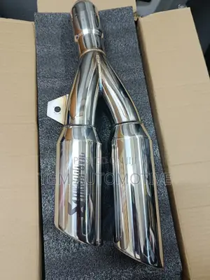 Double Tip Akrapovic Exhaust Muffler - Silver(E43)