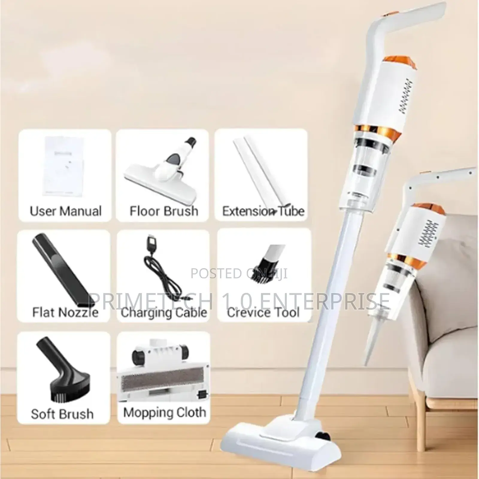 Wireless Vacuum Cleaner- 4 Brush Options