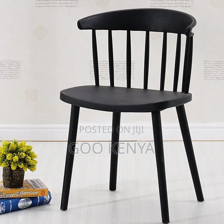 Home Chair; Plastic Dining Chair With Backrest