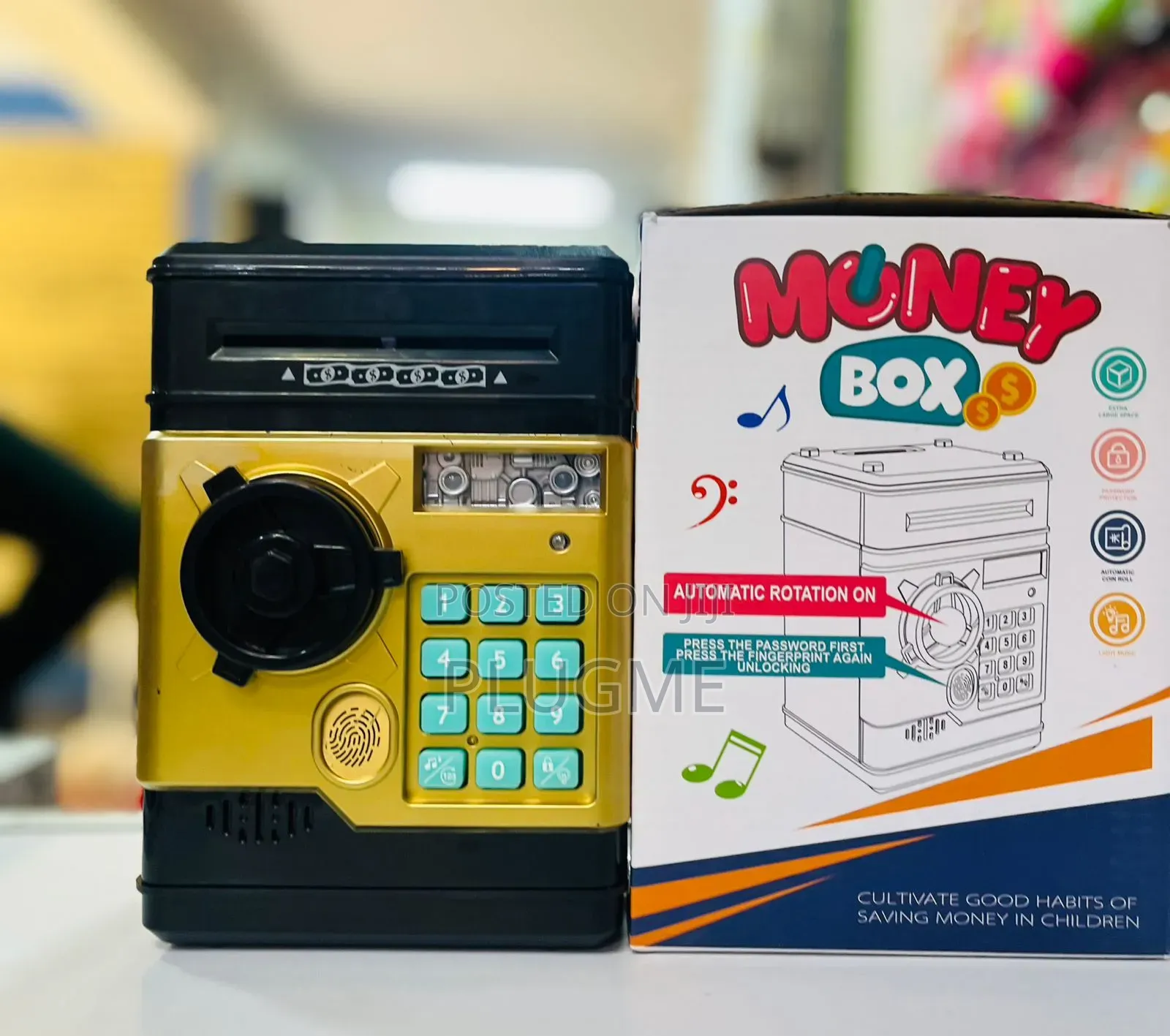 Electronic Kids Money Box Savings Box With Fingerprint Sensor