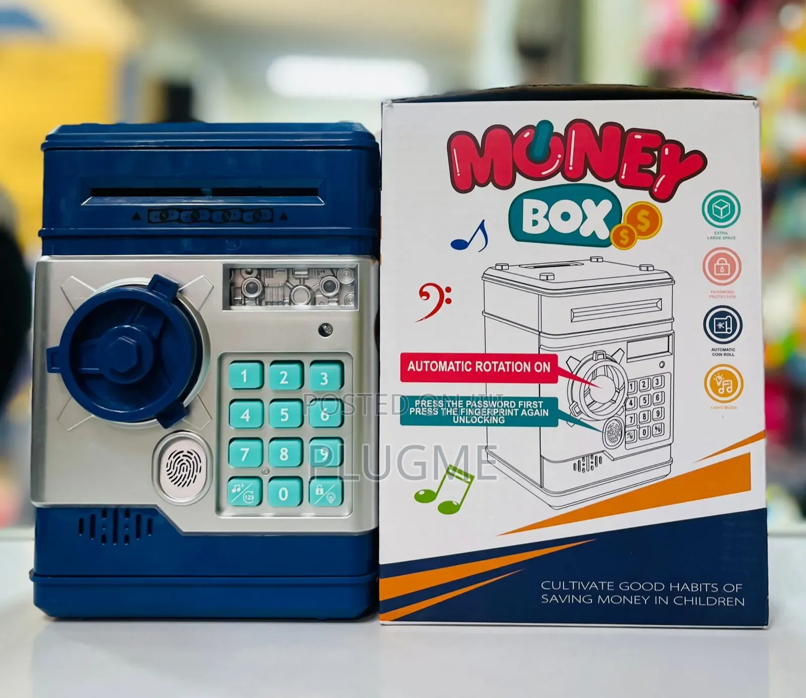 Electronic Kids Money Box Savings Box With Fingerprint Sensor