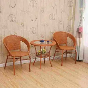 Home Dining Set; 2-seater Outdoor Rattan Chair And Table Set