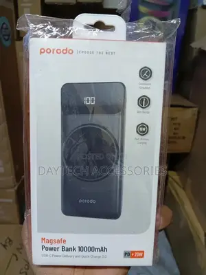 This Is a Porodo Magsafe Power Bank With a 10000mah Capacity.