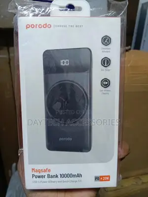 This Is a Porodo Magsafe Power Bank With a 10000mah Capacity.