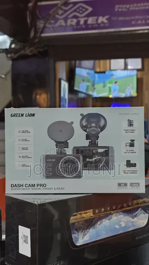 Green Lion Dash Cam Pro Front And Rear - Black