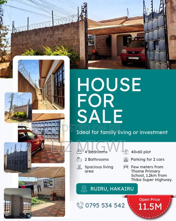 3bdrm Bungalow in Thome, Kwa Kairu for sale - main view