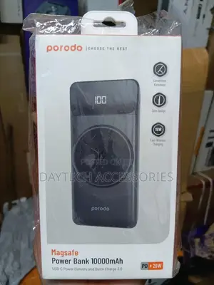 Porodo Magsafe Power Bank 10000mah With 20w Pd Li-Polymer 3.7v Battery