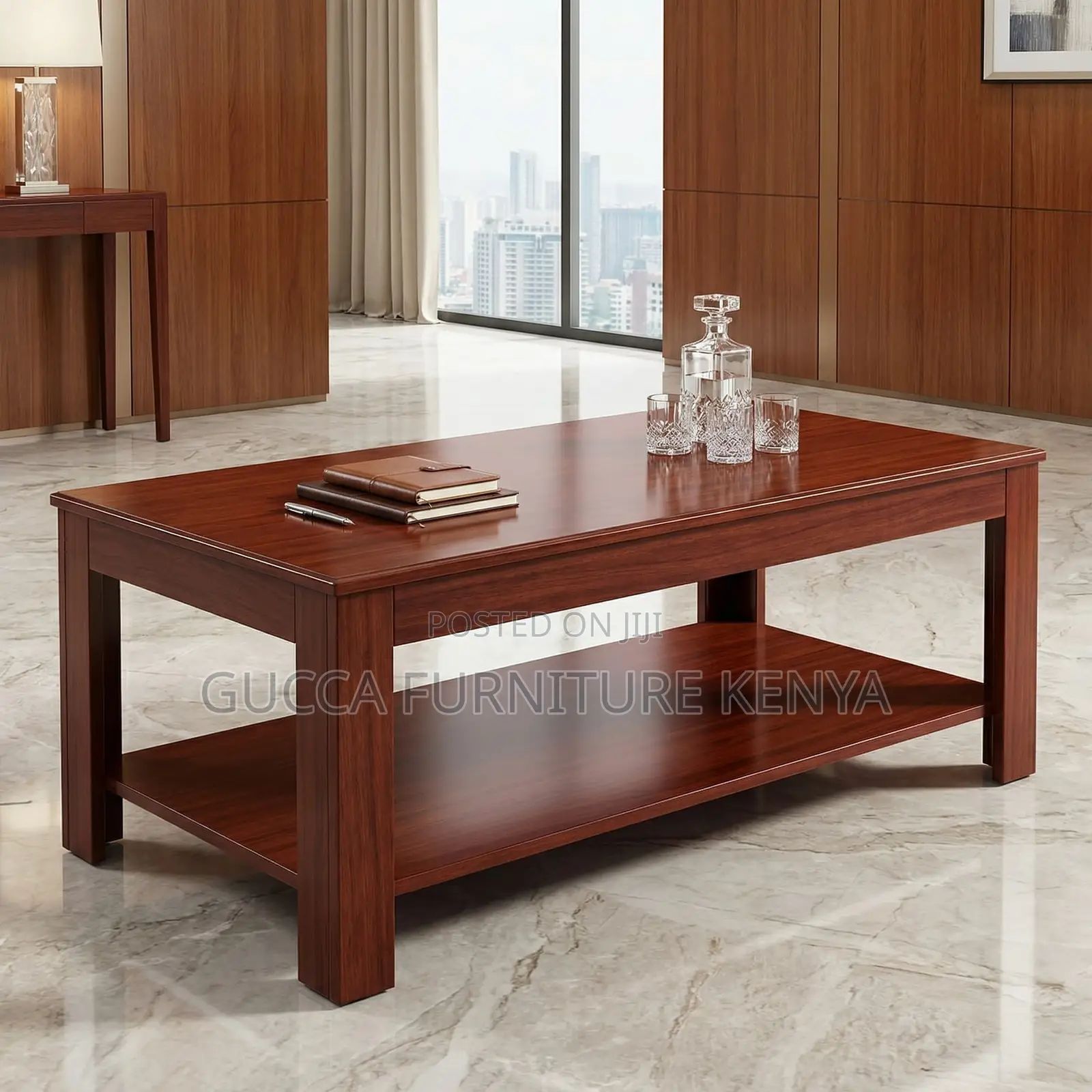 1.2m Mahogany Executive Office Coffee Table