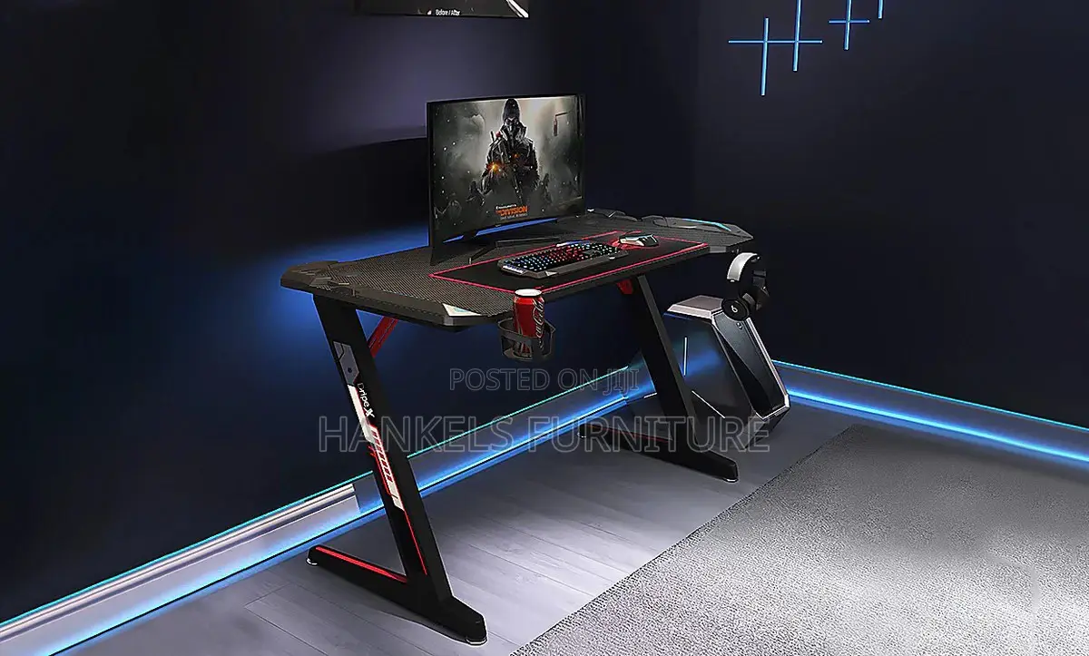 Modern Gaming Desk With Led Lights – Pc Desk