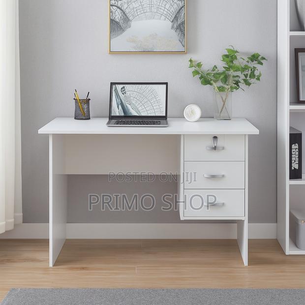 Office Desk : White Home Office Study Desk - thumbnail 4