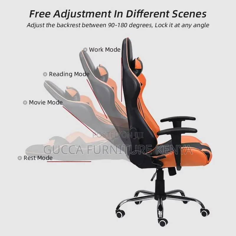 Leather Reclining Home Office Gaming Chair