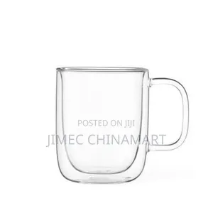 350ml Transparent Double Wall Mug – Heat-resistant Glass