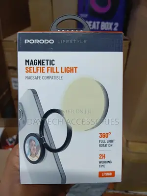 Porodo Lifestyle Pd-Lfst168-Bk Magnetic Selfie Fill Light