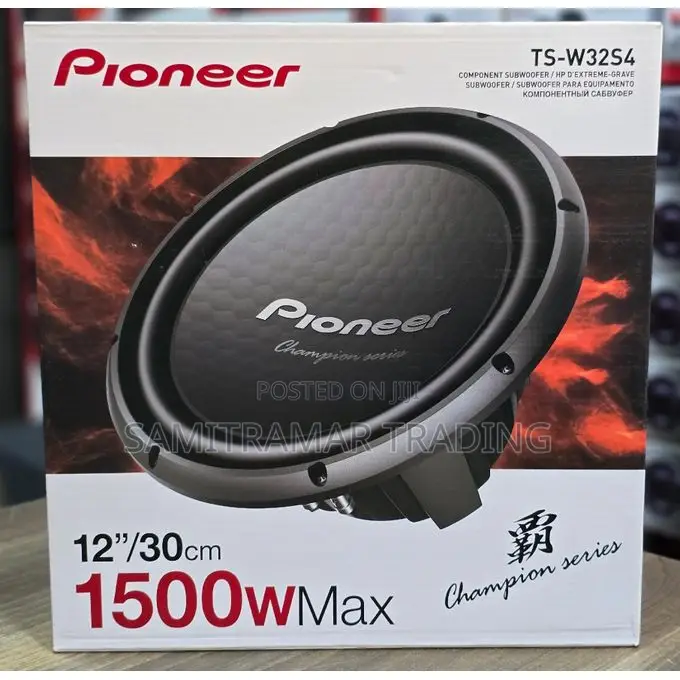 Ts-W32s4 Pioneer 12" Single Voice Coil 4 Ohm Component Subwoofer 1500w