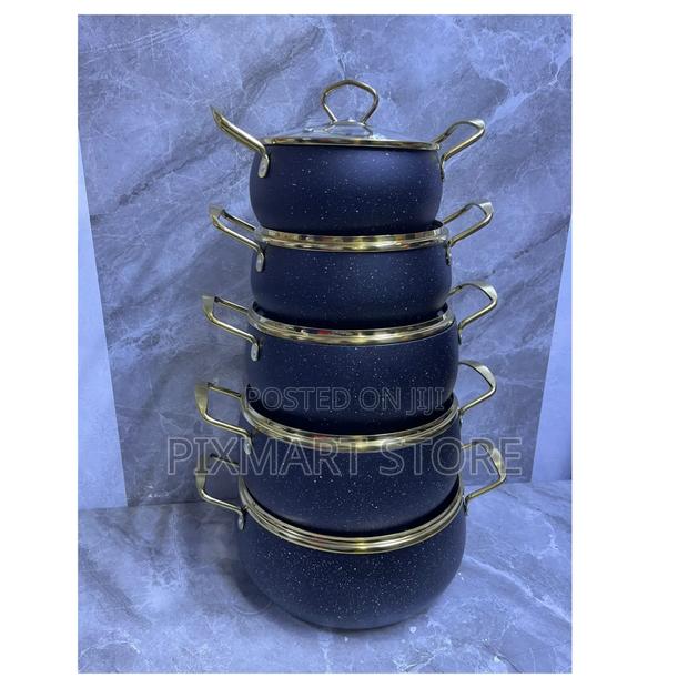 10pcs Amber Granite Cookware Set | Non-Stick Pots 20–30cm - main view