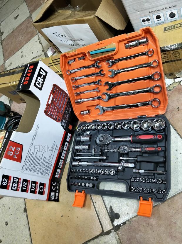 Chrome Vanadium Socket Wrench Set 82 Pcs - thumbnail 3