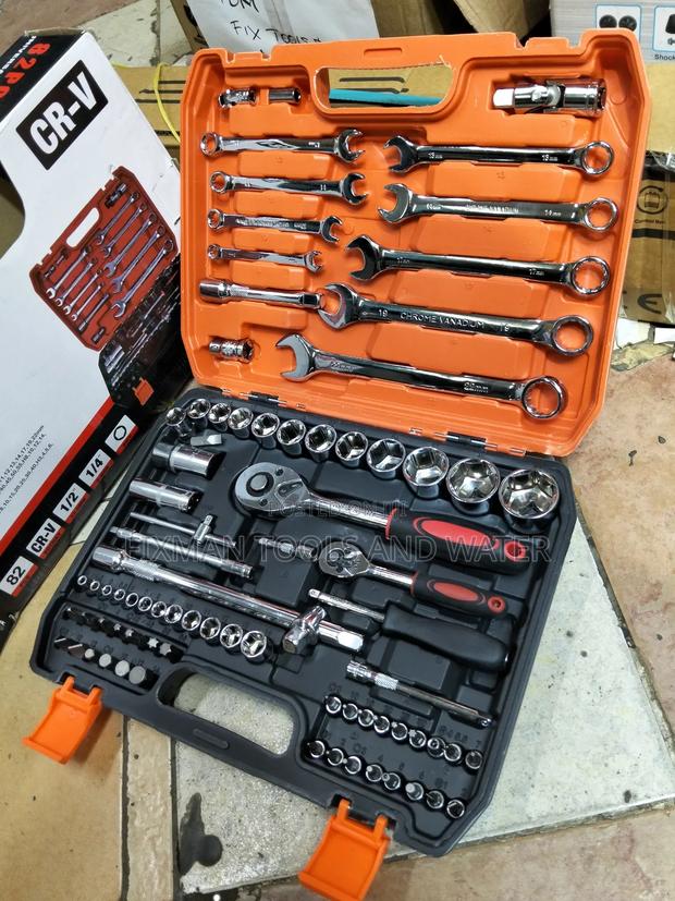 Mechanical Chrome Socket Spanner Set 82pcs - thumbnail 2