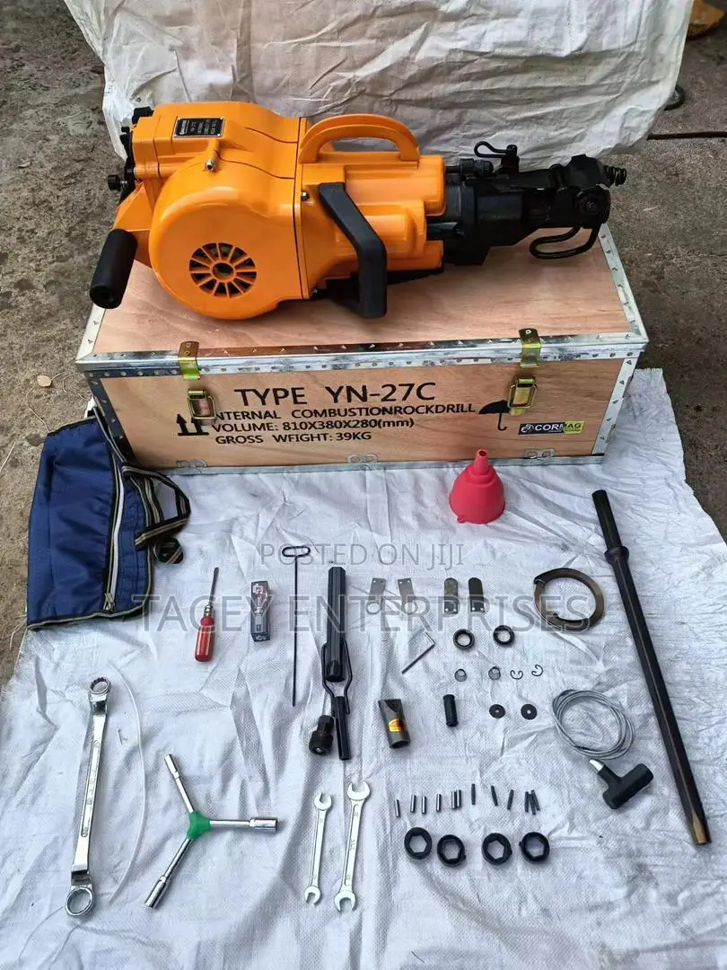 Yn27c Quarry Rock Drill Concrete Jack Hammer +Drilling Rods, Bit