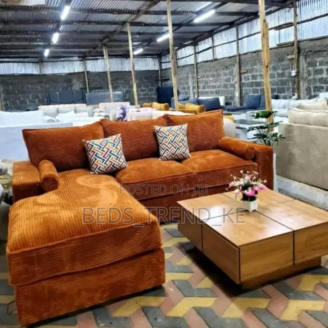 Orange Cool 6 Seater L Sofa