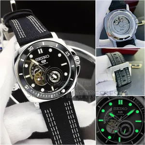 Seiko 5 Sports Automatic Watch. Functional Chronograph. Night Mode