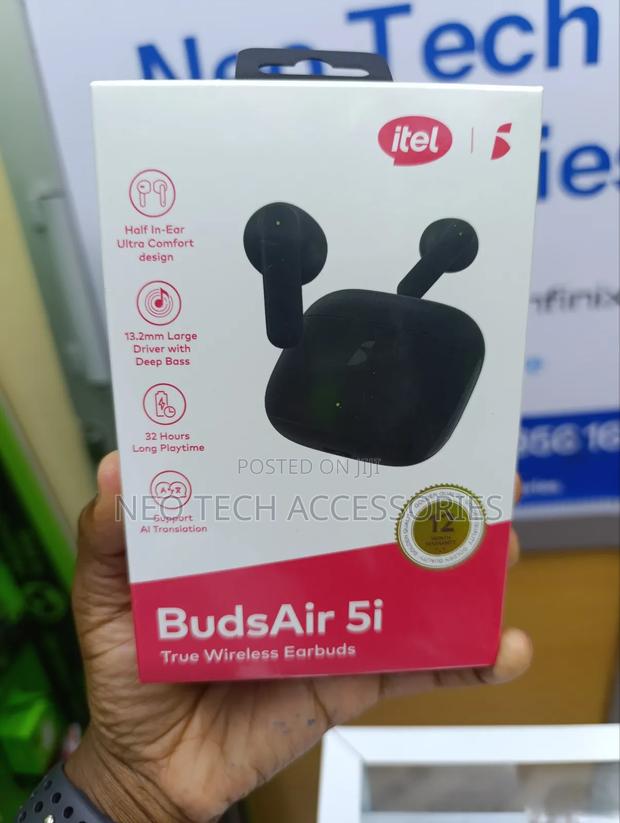 Itel Budsair 5i Wireless Earbuds ( Half in-Ear Design)