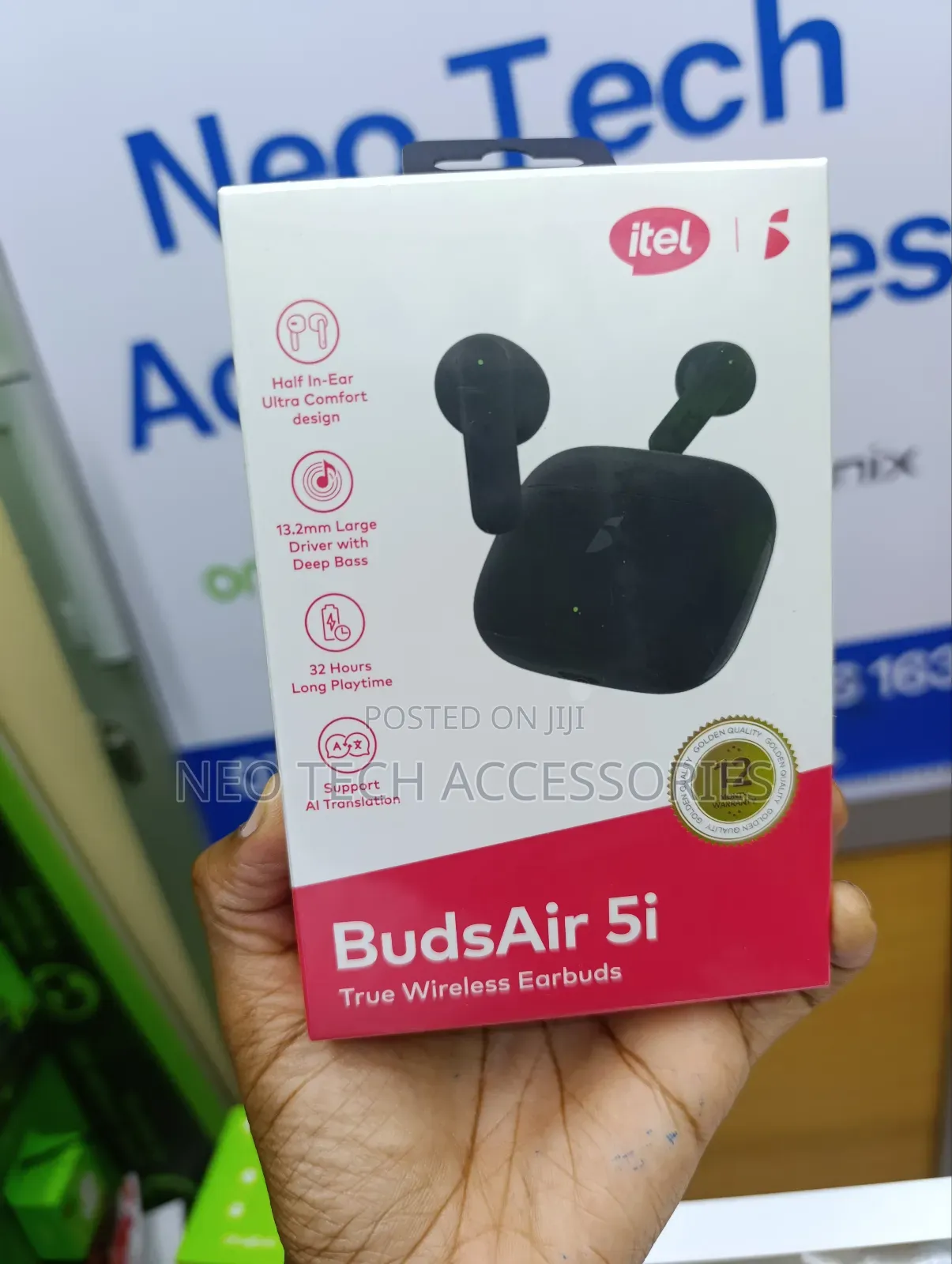 Itel Budsair 5i Wireless Earbuds ( Half in-Ear Design)