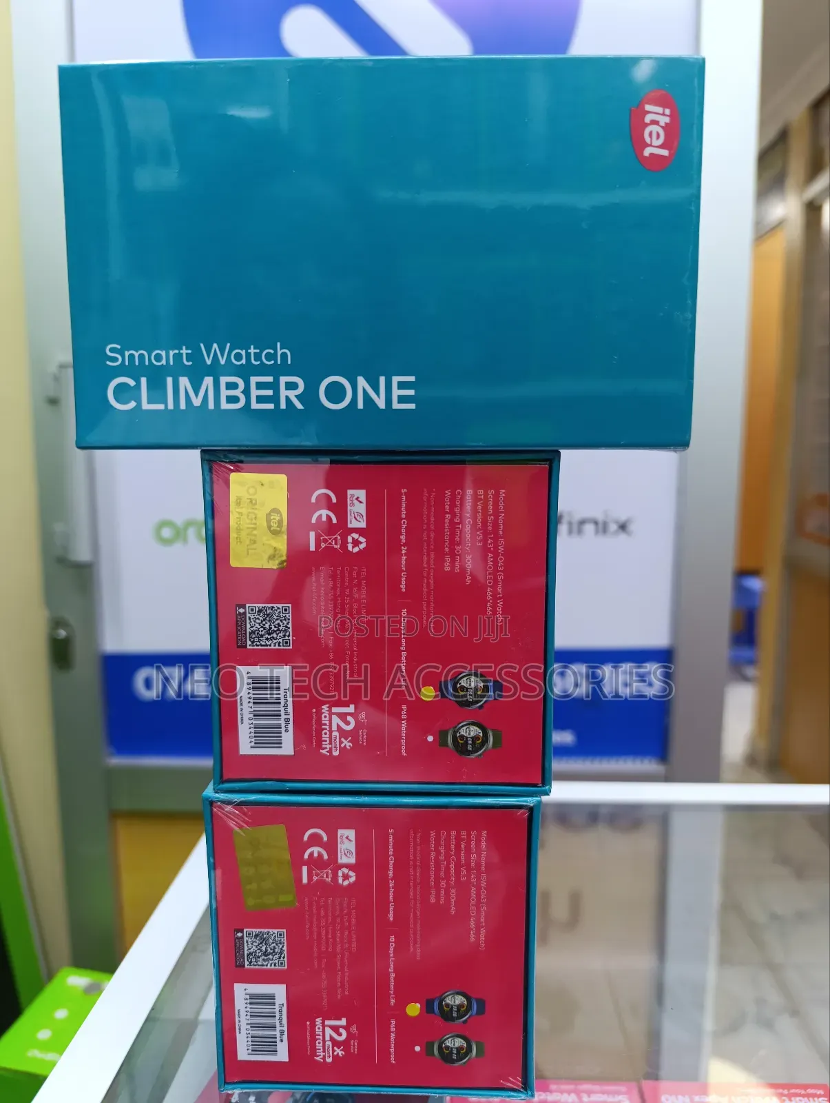 New Itel Edge R1 Pro (Climber One Smart Watch) Tranquil Blue