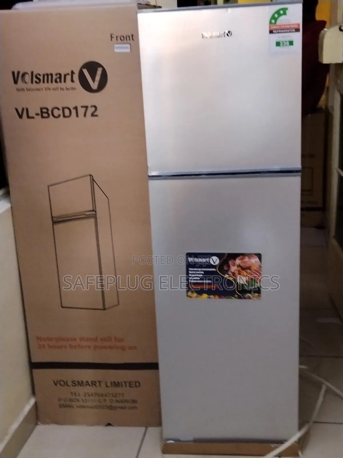 Volsmart 172l Fridge - Huge Freezer | Silver Double Door