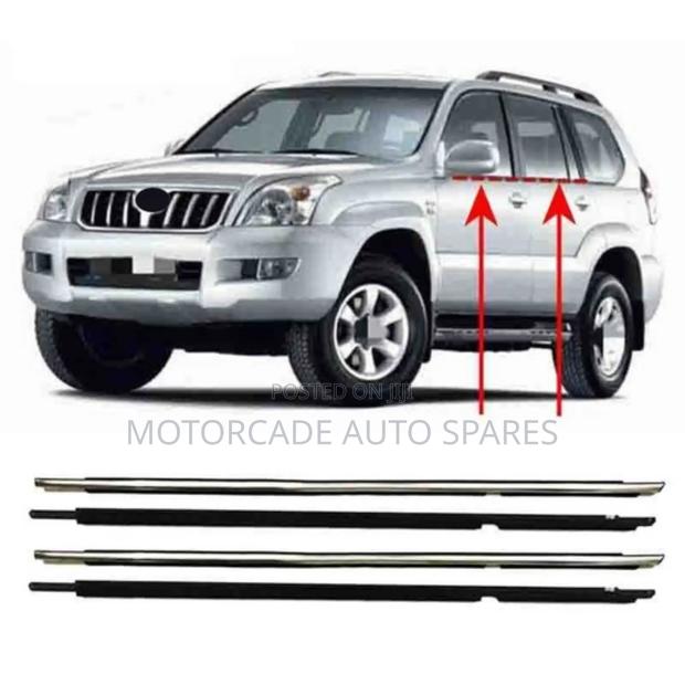 Chrome Weather Strips Moulding Landcruiser Prado J120 - main view