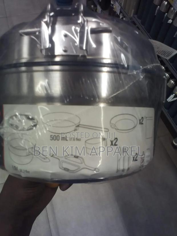 2 Persons Camping Cookware Stainless Steel 15 PCS Set Non Stick - thumbnail 4