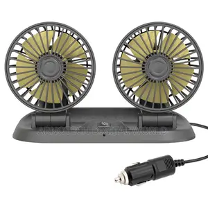 Twin Head Adjustable Usb 360 Degree Rotating Car/Desktop Cooling Fan