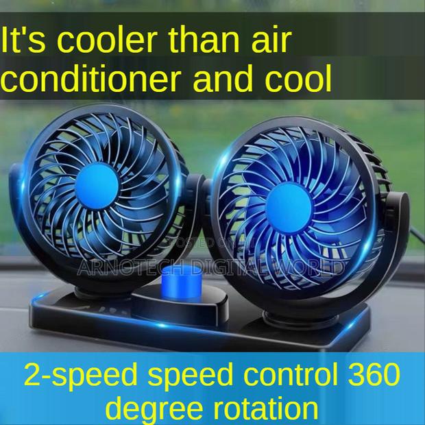 12v/24v Foldable Double Head Car Mini Electric Cooling Fan for Car