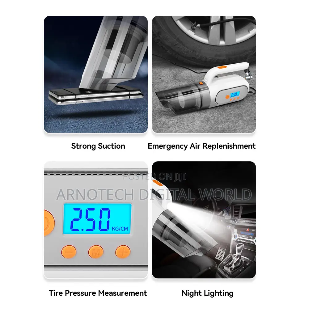 Handheld Car Vacuum Cleaner With Tire Inflator