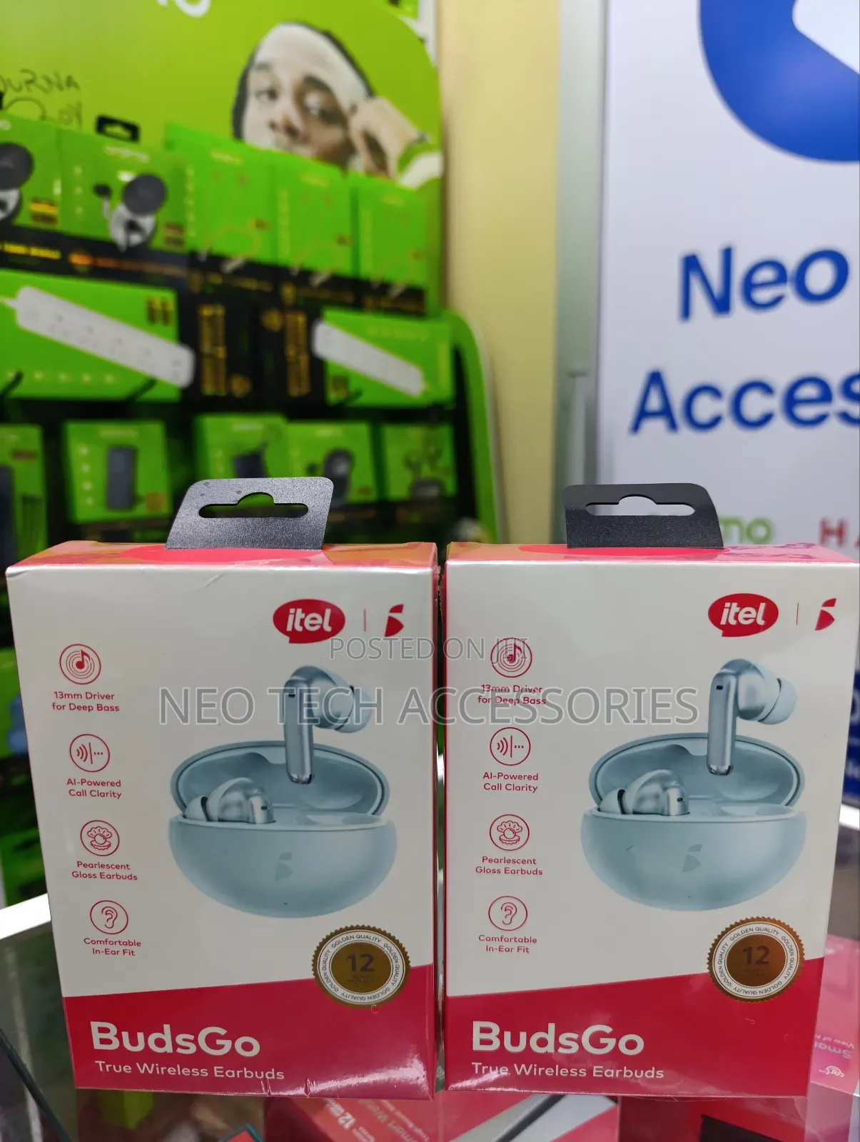 Itel Budsgo True Wireless Earbuds (Colour: Blue Haze)
