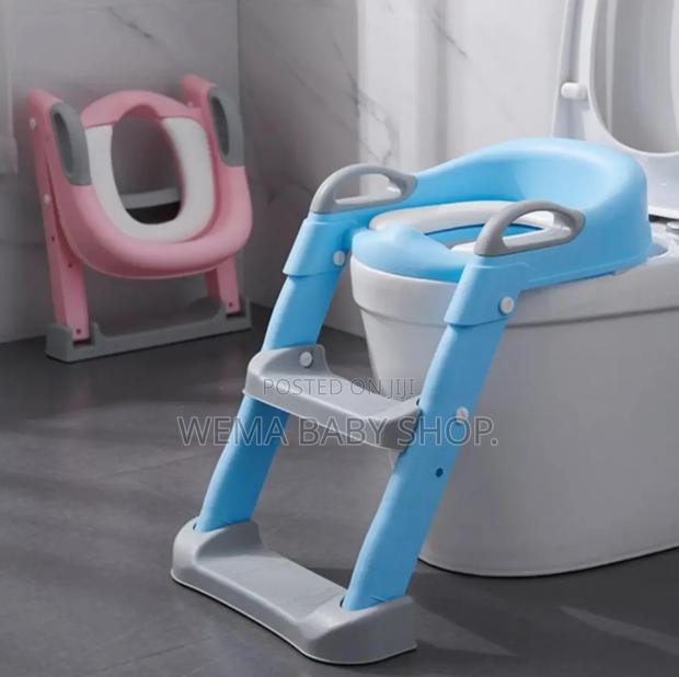 Toddler Potty Training Seat With a Step Stool Ladder. - main view