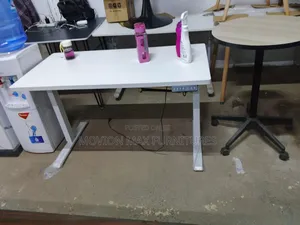 White Adjustable Height Electric Table