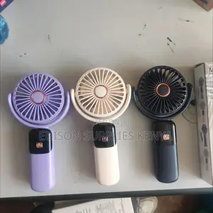 Hand Fans Led Digital Handheld Fan Rechargeable Handfan Makeup