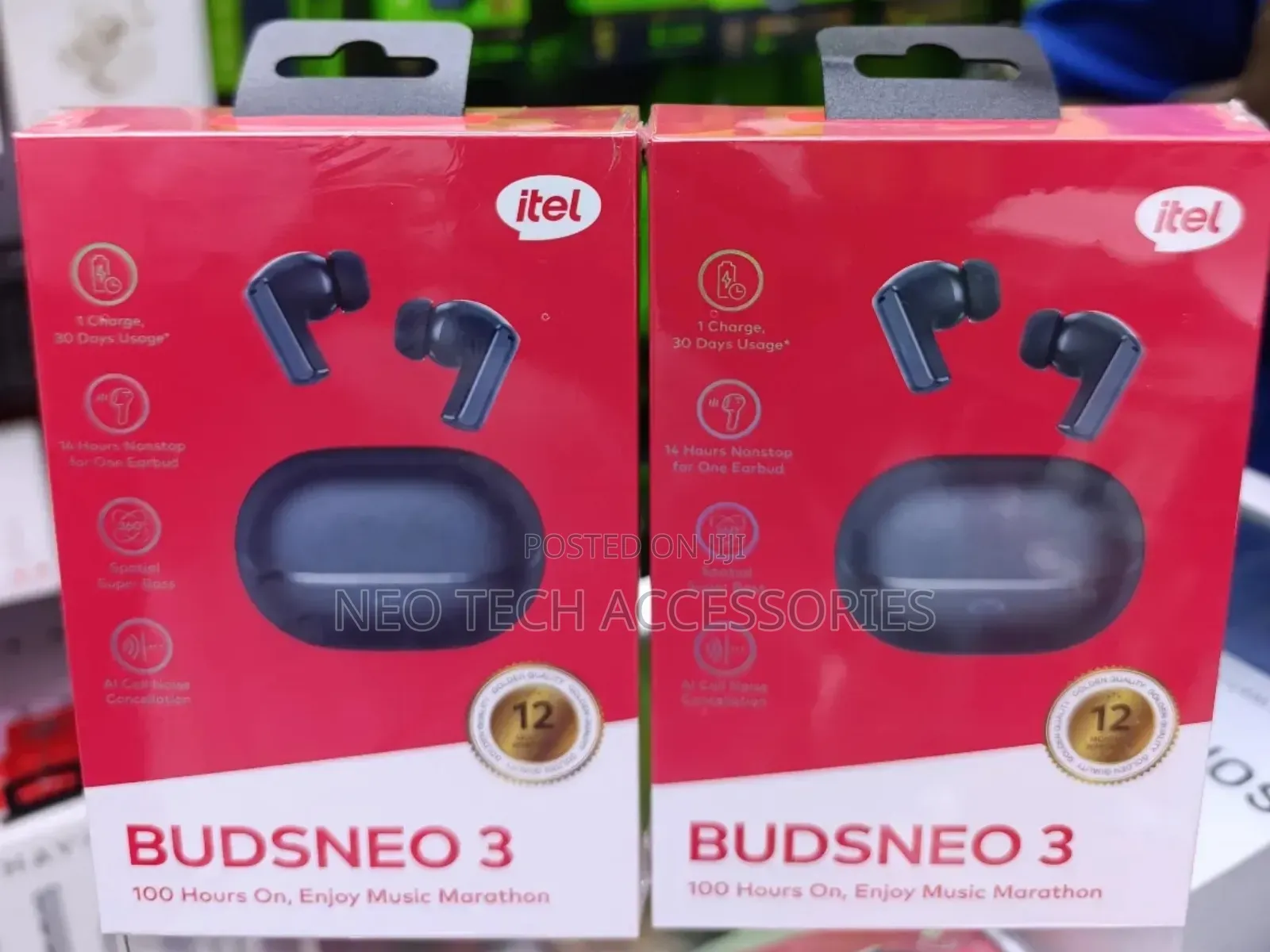 Itel Budsneo 3 Earbuds ( 100hours Playtime)
