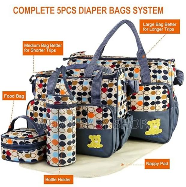 5-PCS Baby Diaper Bag Set - thumbnail 3
