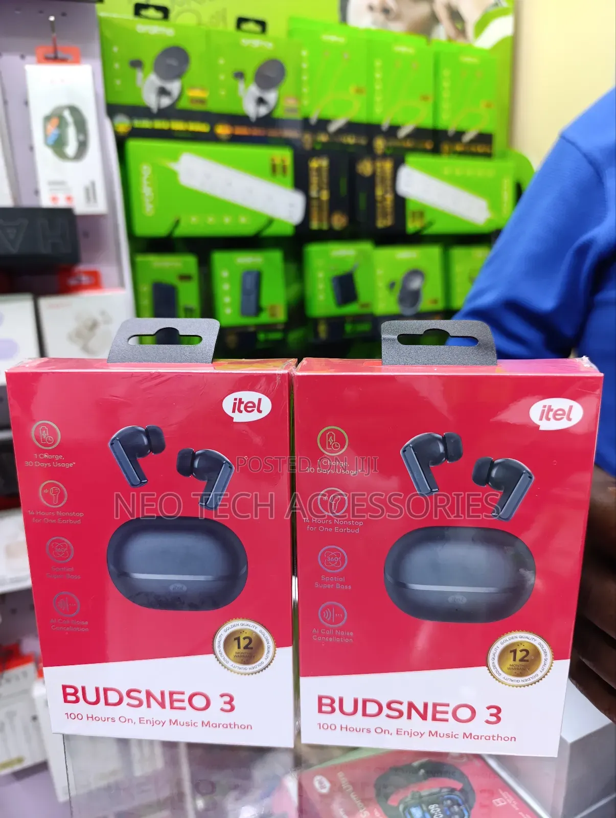 Itel Budsneo 3 Earbuds ( 100hours Playtime)