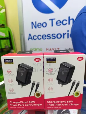 Item Chargerflow 1 65w Triple- Port Gan Charger