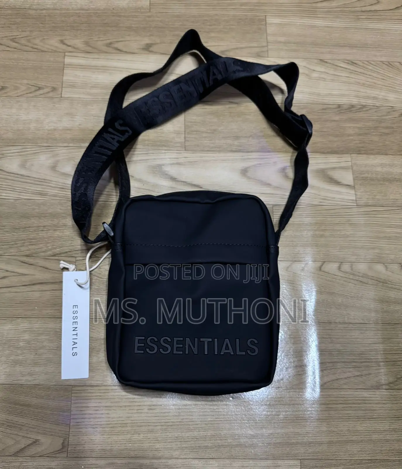 Fear of God Essentials Black Shoulder Bag.
