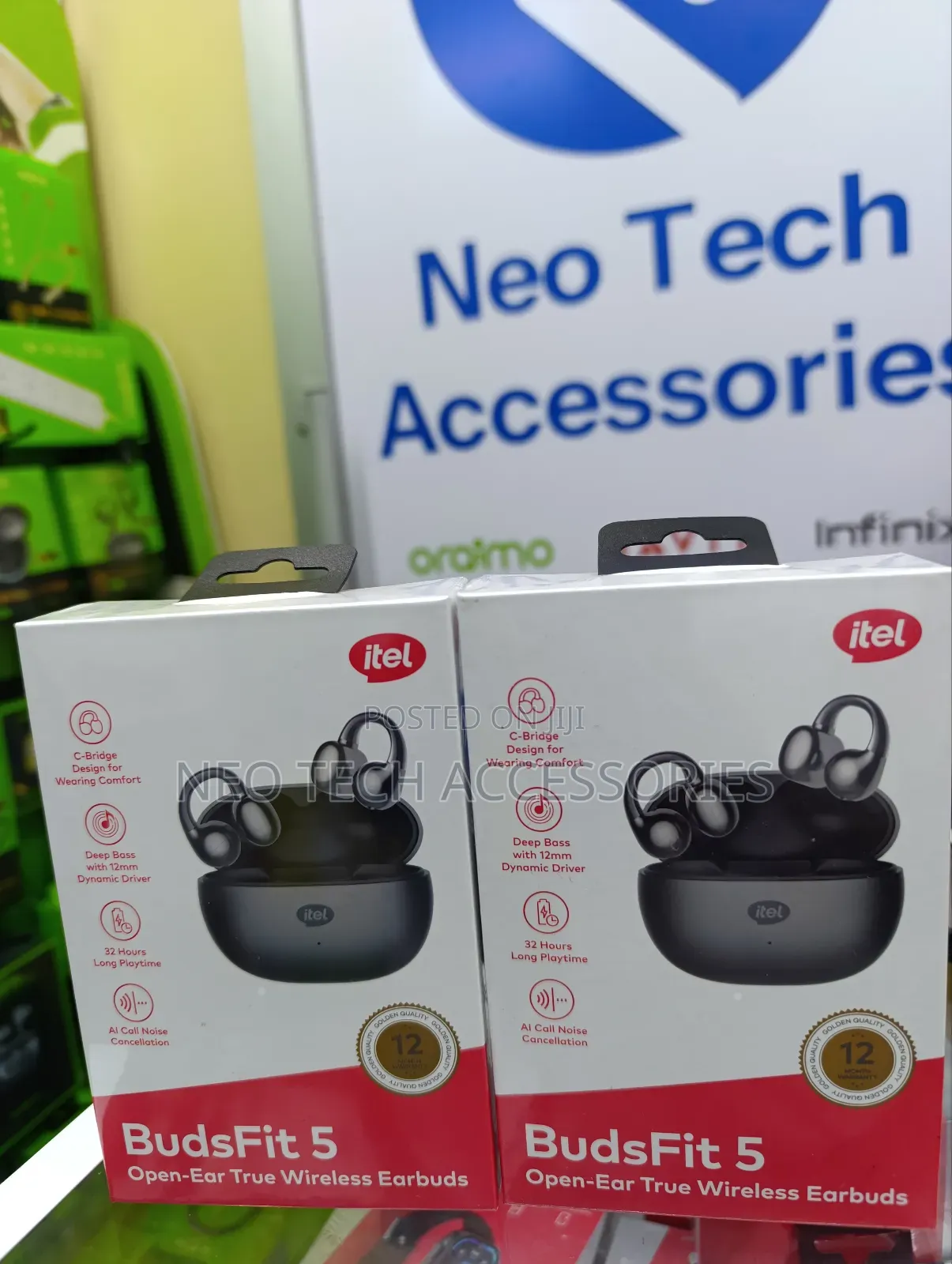 Item Budsfit 5 Open-Ear True Wireless Earbuds