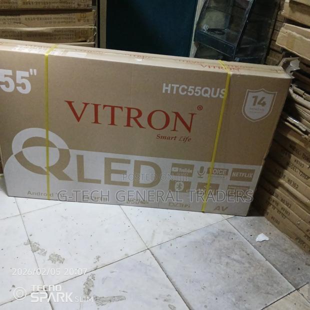 Vitron 55inch Qled Smart Android Youtube,Netflix, Frameless Tv - thumbnail 3