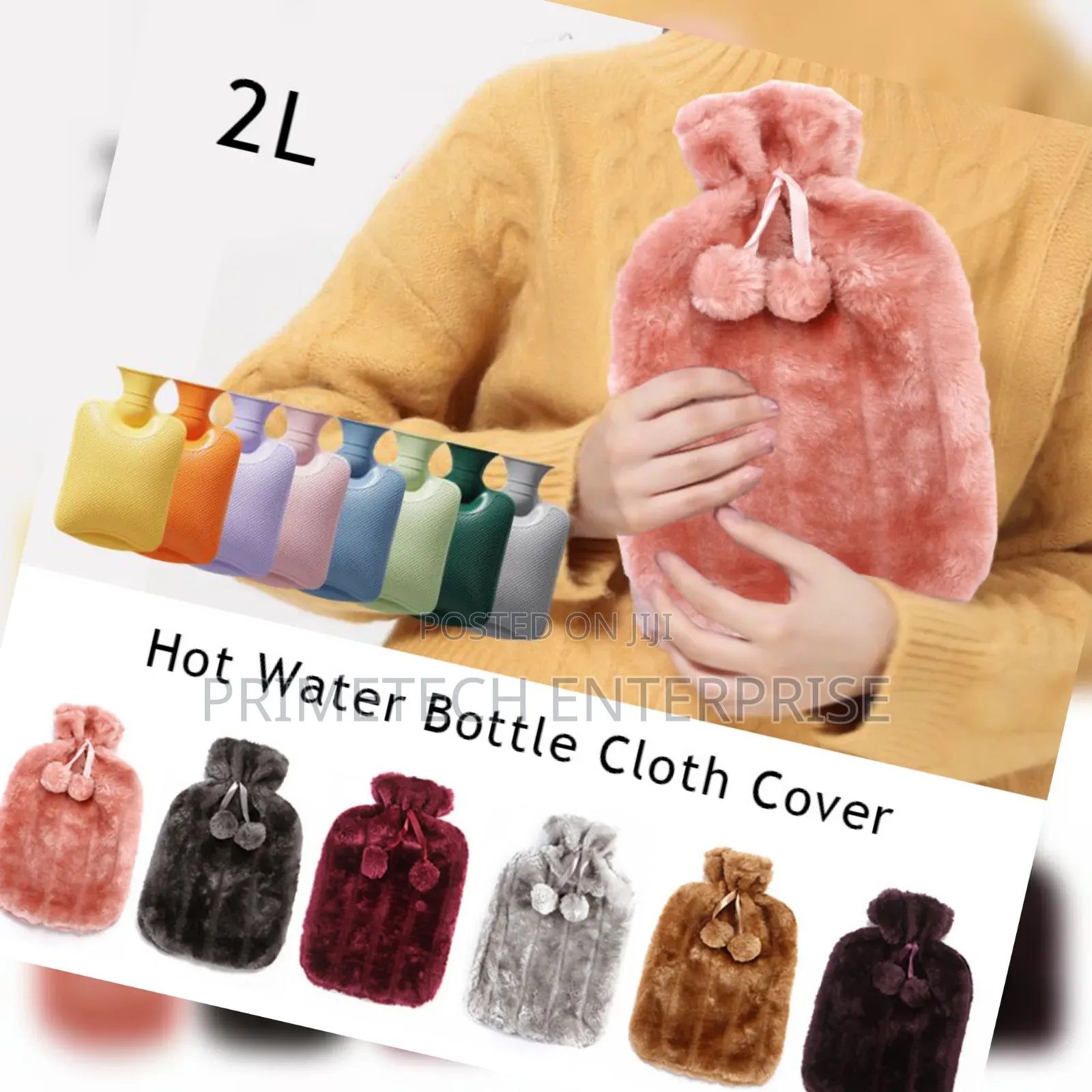 2l Fluffy Hot Water Bottle